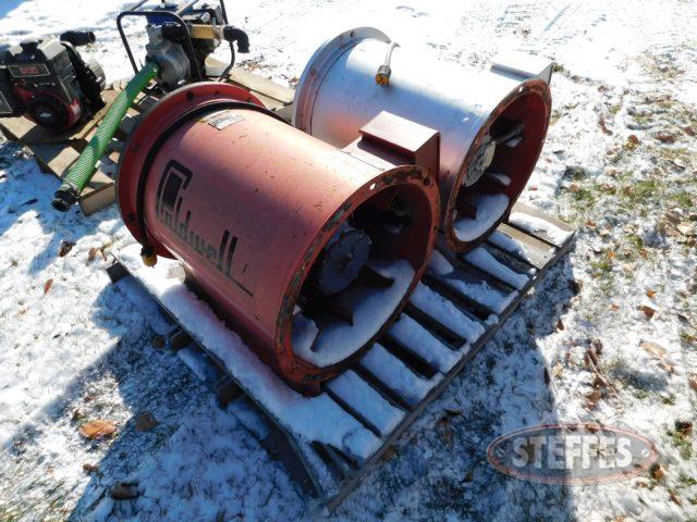 (2) inline centrifugal fans, 18", 